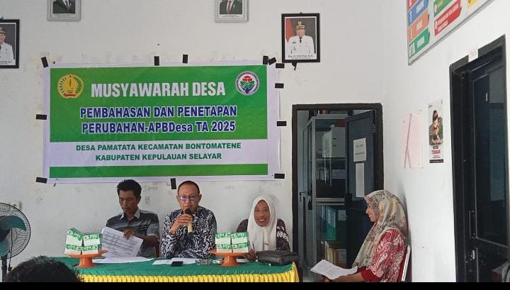 Musyawarah Desa Pamatata: Pembahasan dan Penetapan Perubahan APBDes Tahun 2025